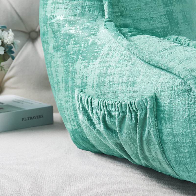Housse et insert de coussin de lit texturé en velours, Mer du nord