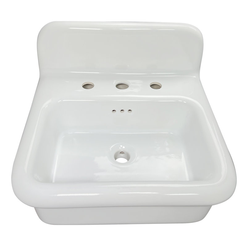 Victorian 19.5'' L Bathroom Sink, White