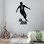 Décalque de vinyle sur mesure football - autocollant mural personnalisé pour chambre d'enfant avec nom et numéro, décor de chambre de bébé thème sportif, pelez et collez, vinyle de qualité supérieure, bon cadeau DS-24