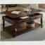 Table basse en bois de noyer avec plateau relevable