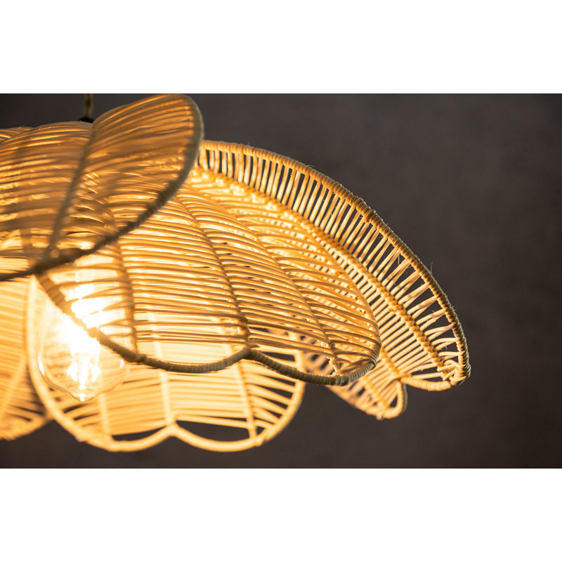 Luminaire suspendu en rotin naturel fait à la main à 1 lumière Argenziano