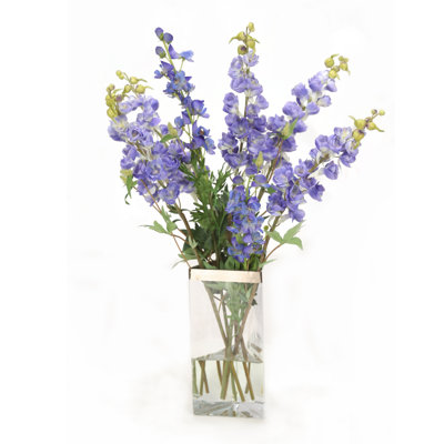 Polysilk Delphinium Arrangement in Vase