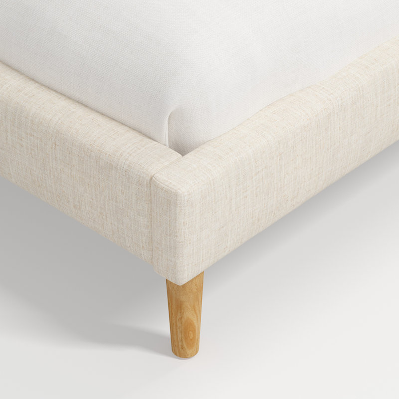 Olivet Platform Bed, Classic Talc Linen, Full