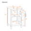 Meuble-lavabo de 20 po avec lavabo en céramique, porte à fermeture en douceur, tablette réglable en forme de U, support de rangement pour porte, armoire autoportante moderne-1605283384