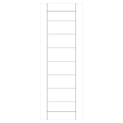 Domino 02 Soft White Laminated Modern Interior Door Slab Only 36in x 84in