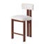 Tabourets ronds élégants de 26,5 po avec dossier bas - siège rembourré confortable et structure en métal noir pour la cuisine et la salle à manger-685318510-685318508