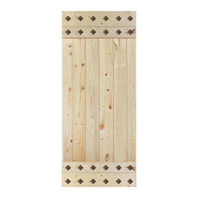 Porte de grange lambrissée peinte en bois sans trousse de quincaillerie d'installation