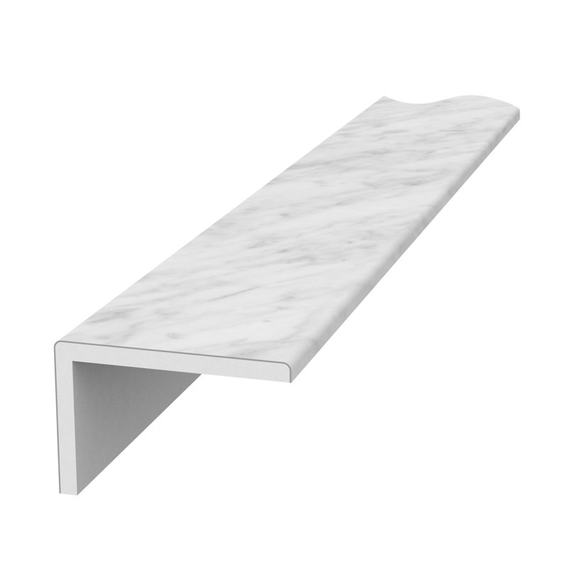 FlexStone 3" x 96" Remodel Trim with 2" Lip, Frost