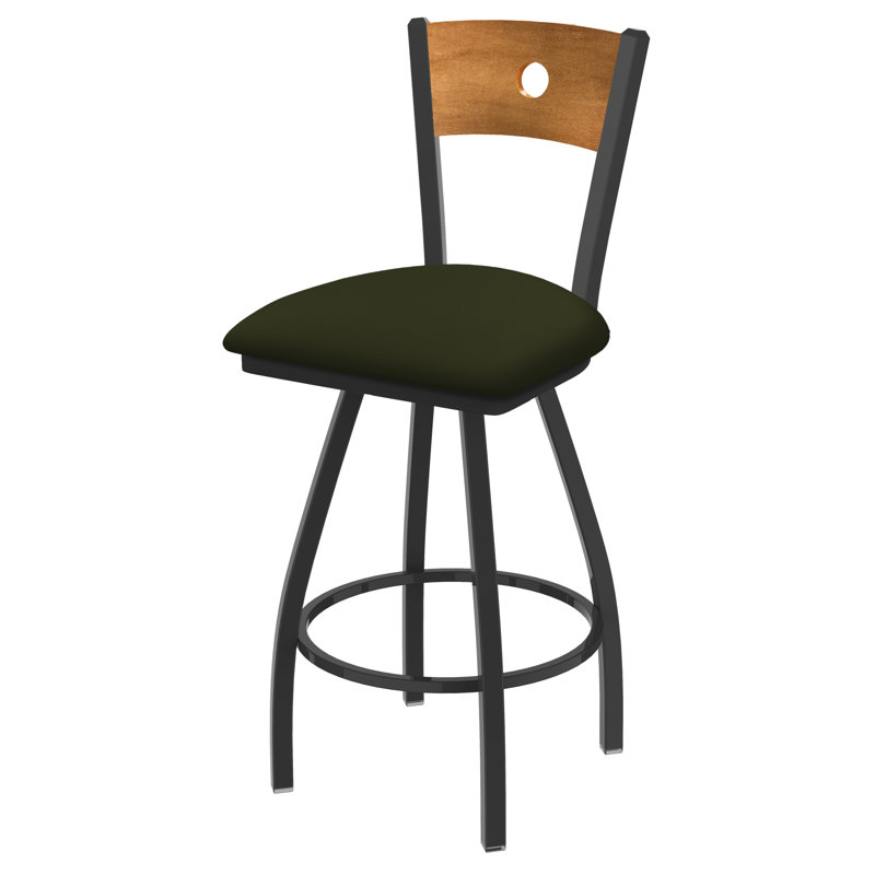 Tabouret pivotant Voltaire, Étain, 25, Siège Canter Pine / dossier moyen en érable