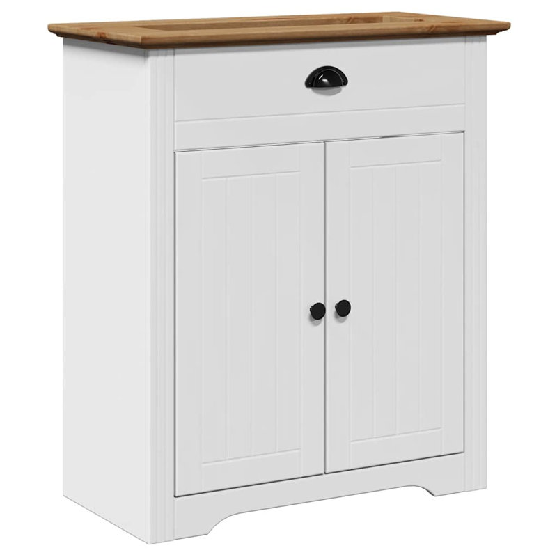 Aaliah Bathroom Cabinet, White/Brown