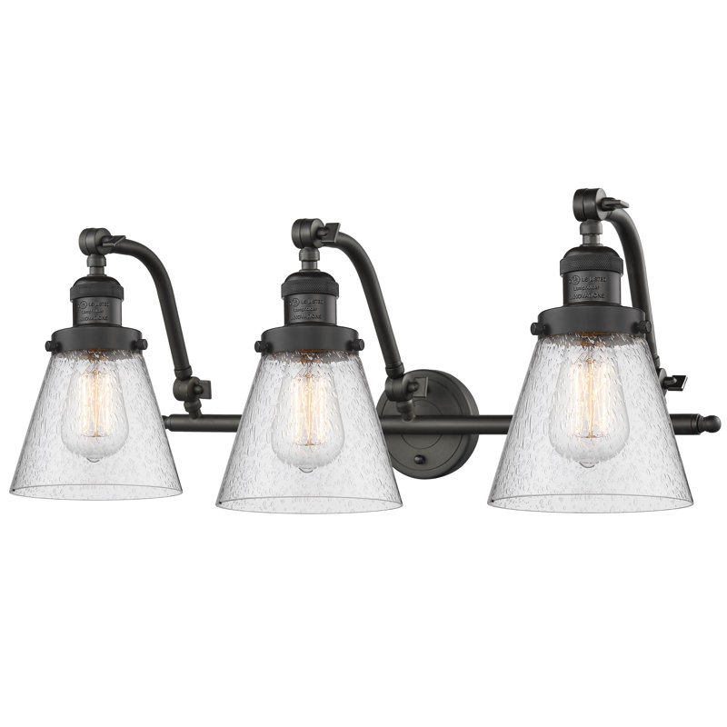 Éclairage pour salle de bain 3 lumières à intensité variable Kawamoto, Bronze huilé, Ampoule DEL 6 watts Vinage, Grainé