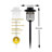 Black Low Voltage Solar Powered Integrated LED Pathway Light Pack