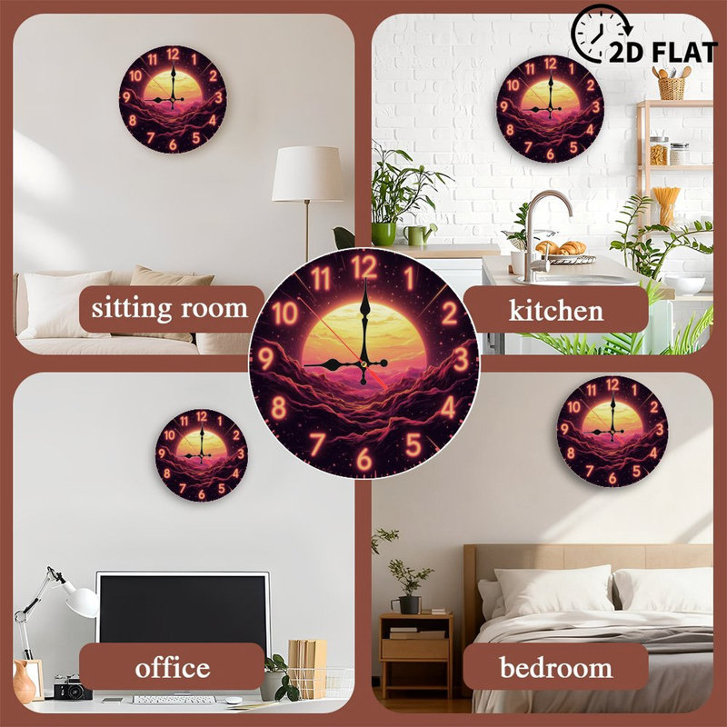 Horloge avec chiffres de style néon