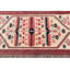 Tapis turc Oushak fait à la main en laine rouge avec motif floral rétro pour décoration rouge / beige