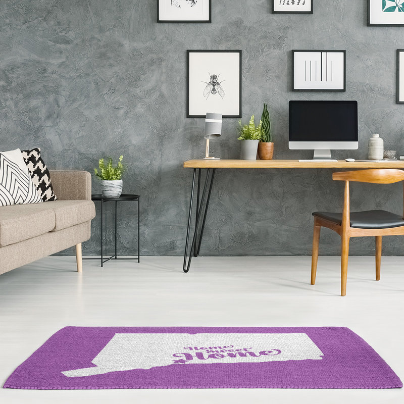 Tapis de maison mauve new refuge, Rectangle 5 pi x 7 pi, Oui