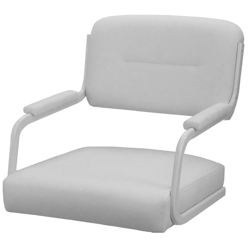 Tabouret de bar pivotant 30 po Jomiah, Blanc, Blanc