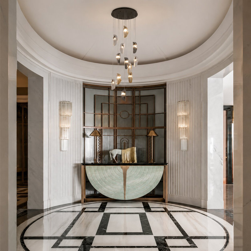 Transitional 12-Light Glass Chandelier , Satin Black