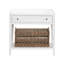 1 - Drawer Nightstand with Wicker Basket-516472861