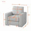 Fauteuil d'appoint carré rembourré-1812067011