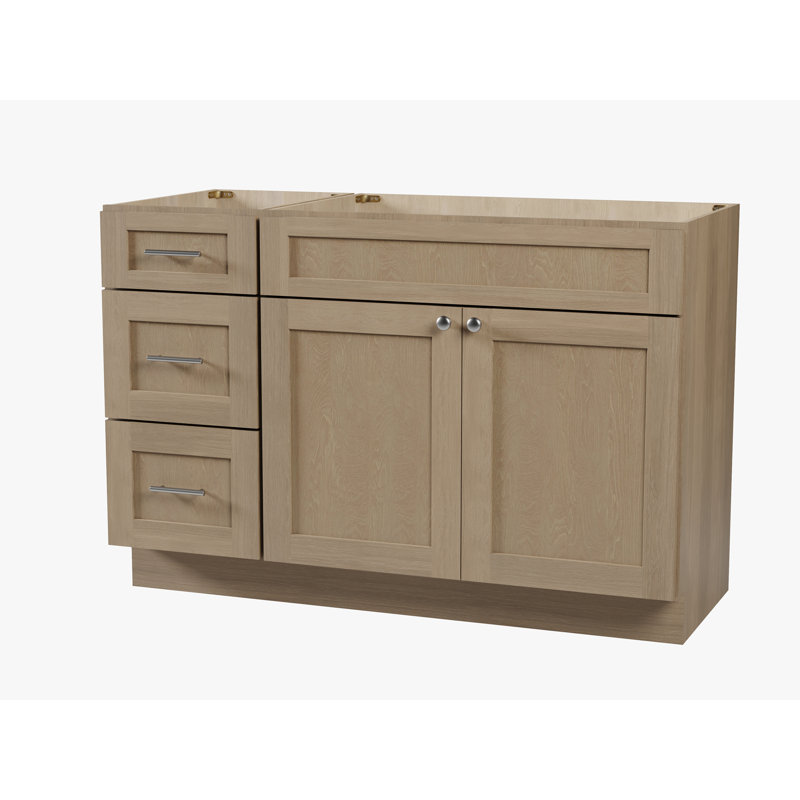 Base de meuble-lavabo simple 51 po Disar, Chêne naturel