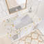 35,98 po X P 19,69 po X P 21,34 po Meuble-lavabo mural simple H gris avec plateau en terrazzo blanc