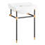 24" Cierra 31" Tall Porcelain Rectangular Console Bathroom Sink with Overflow-1632834322