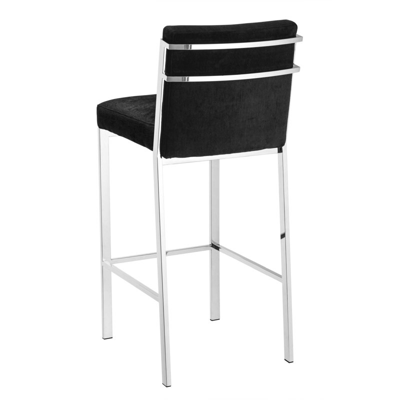 Scott Upholstered Stool with Metal Frame, Bar Stool (30” Seat Height), Gold