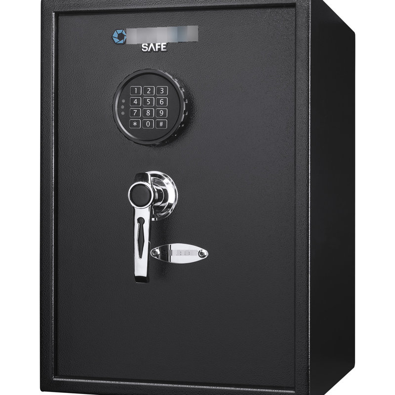 Coffre-fort en acier 1,45 pi cubes, noir, verrou numérique avec tablette amovible