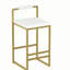 Tabourets de bar rembourrés en velours (or et blanc crème, ensemble de 2)-801373757-801373758