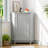 Grey Bathroom Cabinet - Triangle Corner Adjustable Shelf For A Neat Arrangement Tidy Living Space