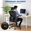 Chaise de bureau d'ordinateur de bureau, chaise en filet haut dossier avec appui-tête réglable et soutien lombaire-1133667706