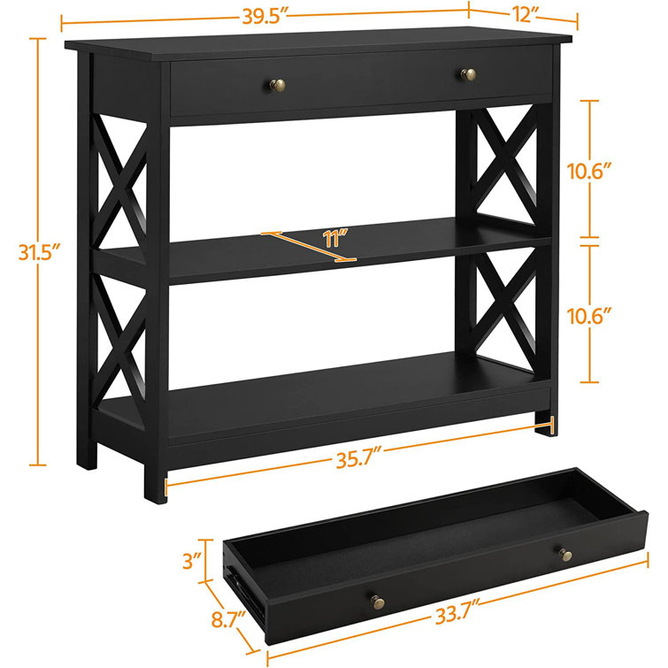 Ilithia 23.6 Tall End Table with Storage, Flip Top Narrow Side Table, Skinny Nightstand Sofa Table Winston Porter Color: Black