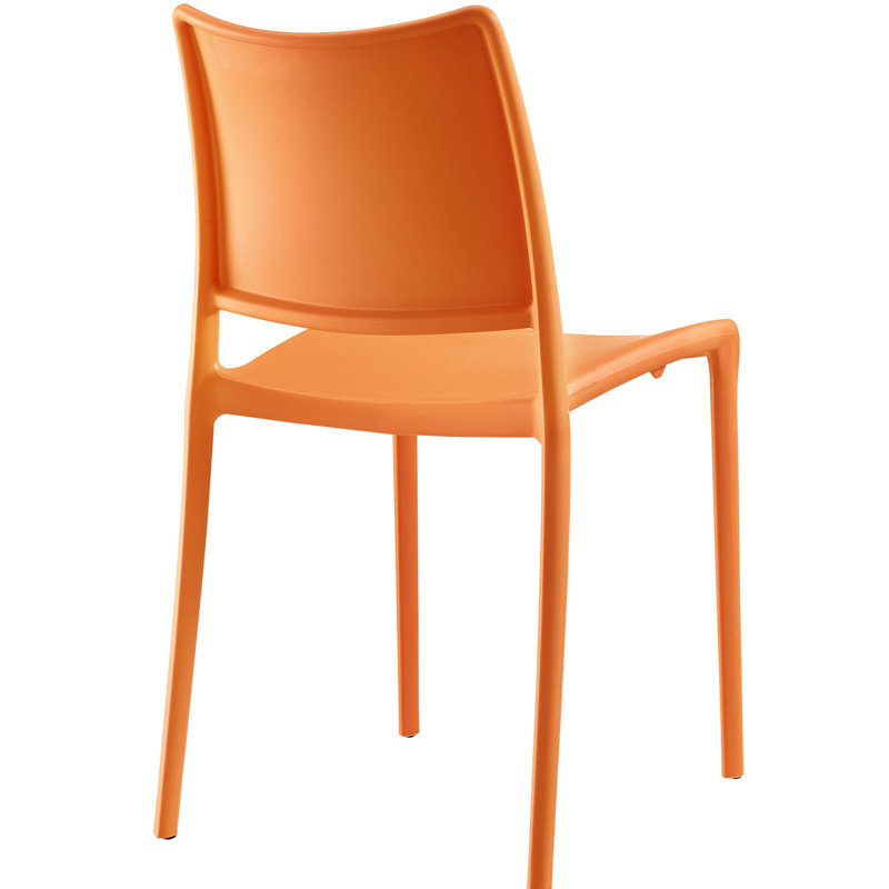 Hipster Vibrant Orange Stackable Indoor/Outdoor Side Chair