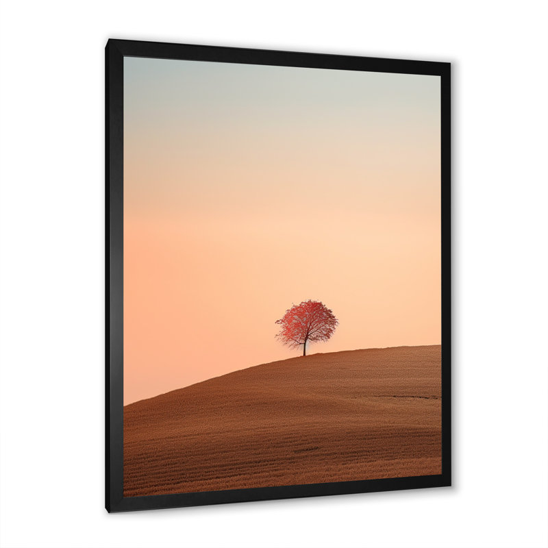 " Autumn Sunset Abstraction Photography I ", Black Single Picture Framed, 20" H x 12" W x 1" D