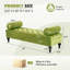 Banc rembourré en velours moderne avec coussins amovibles, repose-pieds confortable pour l'intérieur-129407981