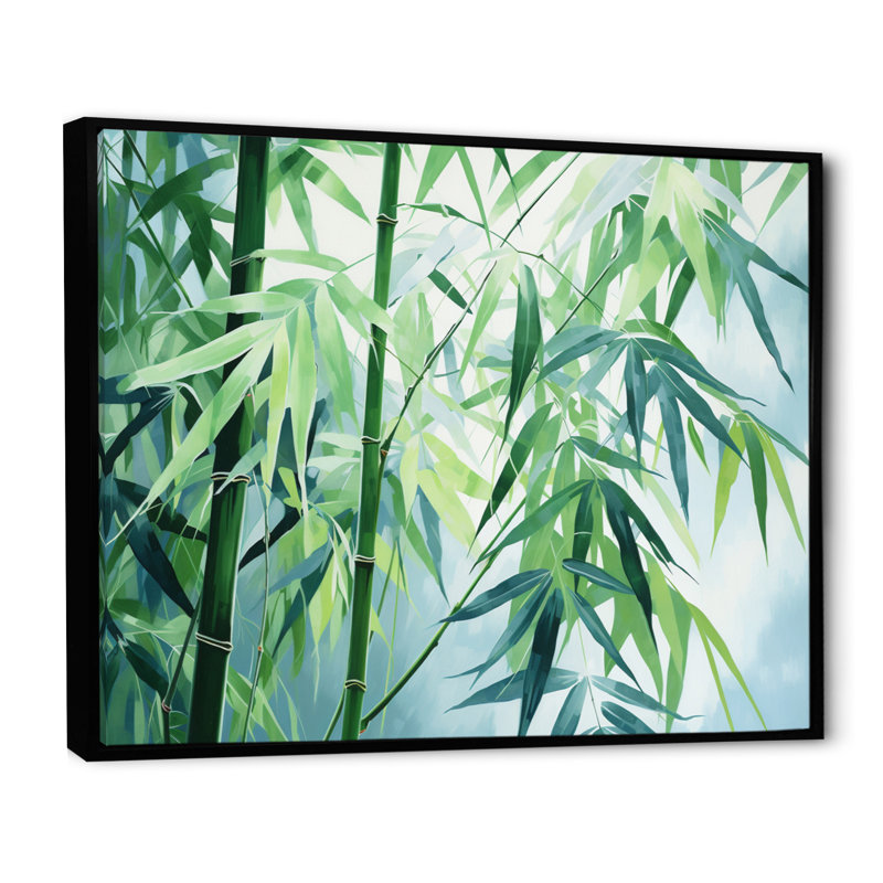 Bamboo Romantic Dream I - impression, H 30 po x l 40 po x P 1,5 po, Cadre flottant noir