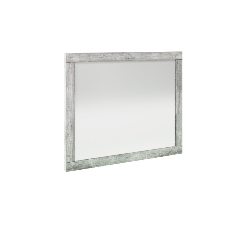Mcelfresh Glass Flat Wall Mirror, Evola Raw