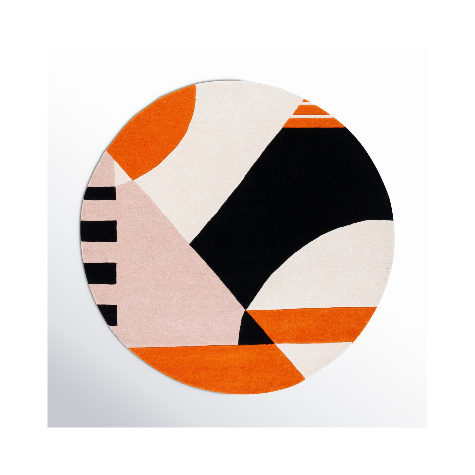 Hiro Rd863 Area Rug In Ivory / Rust, Round 6'