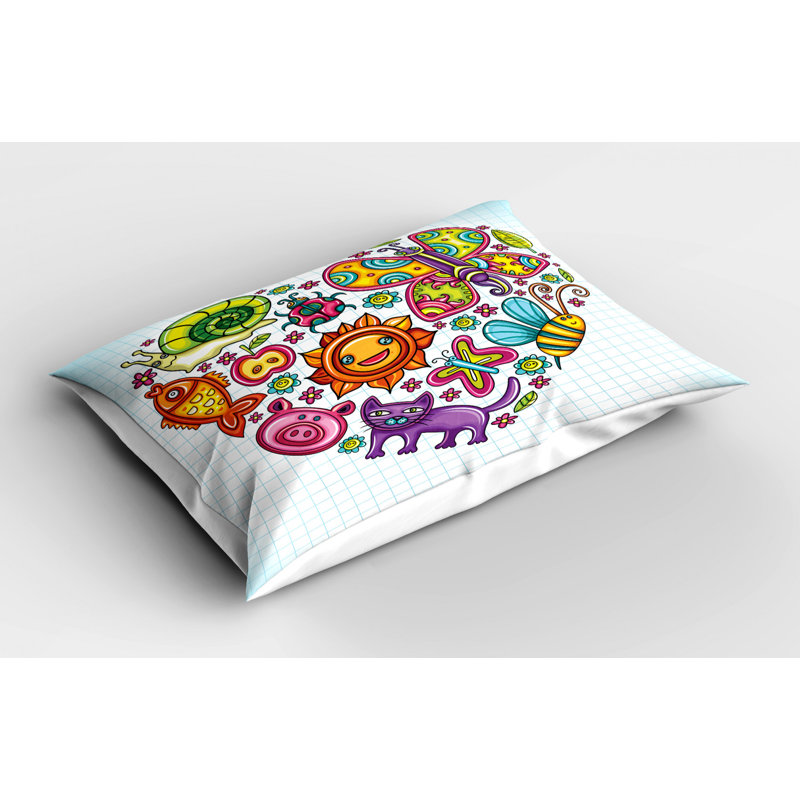 Taie décorative doodle Ladybug, Simple