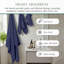 Ensemble de serviettes de salle de bain 100% coton 100% coton zéro torsion Robbs Home Weavers Robbin, 16 po x 24 po (4) (4 serviettes à main), bleu marine-130204316-130204321