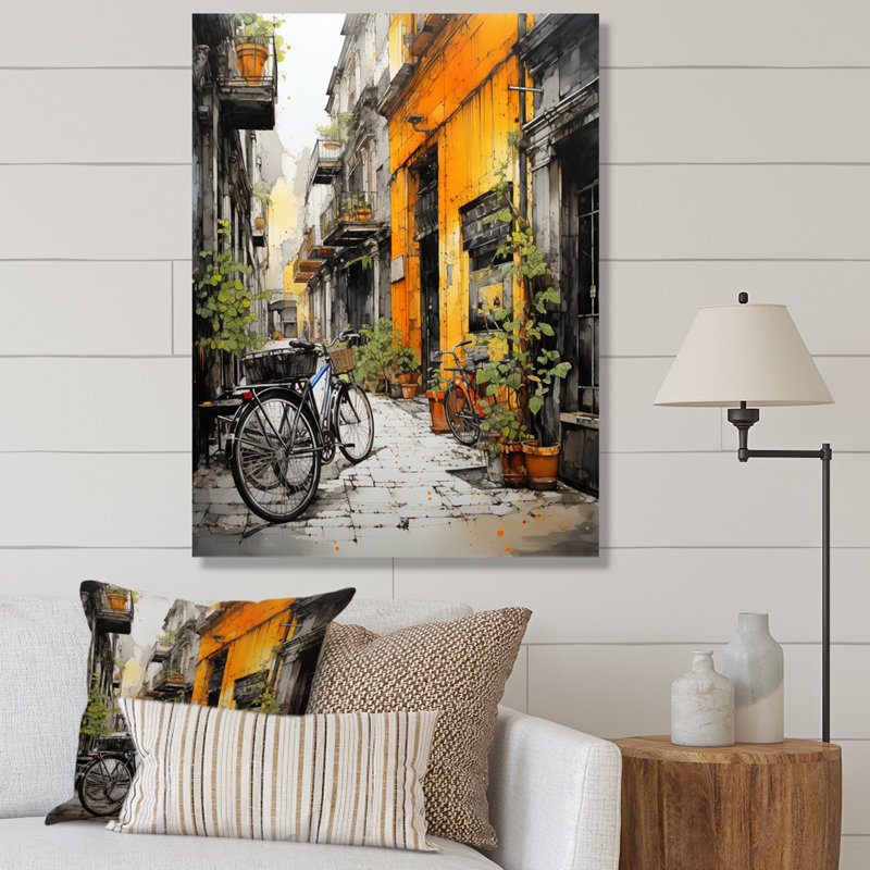 Darrol, cycle de vélo, impression sur toile, Toile tendue, H 32 po x l 16 po x P 1 po