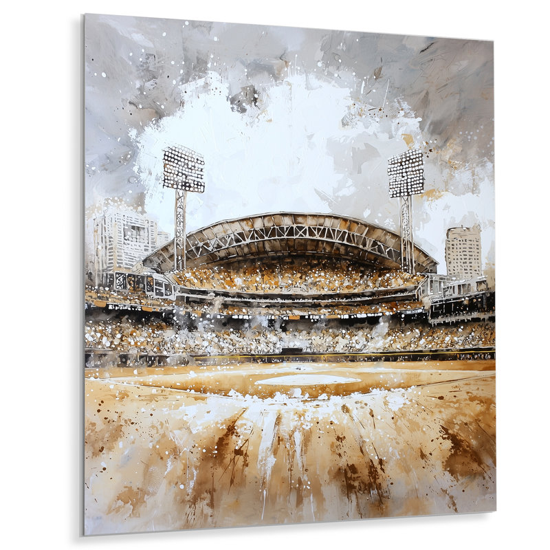 «Dodger Stadium Baseball Game II - Los Angeles», impression sur métal industrielle, H 20 po x l 12 po