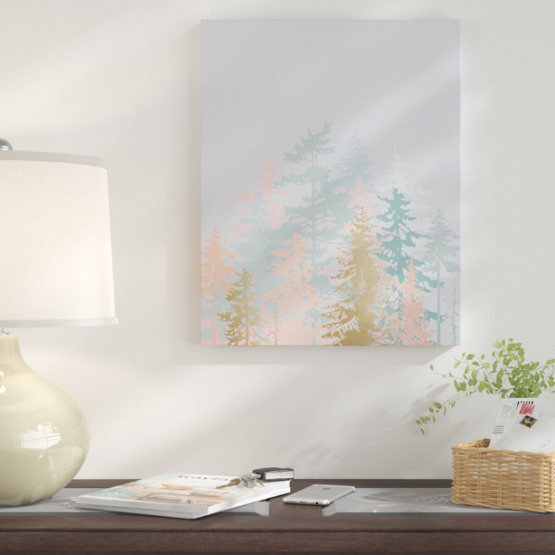 « rosé forest », impression, H 20 po x l 16 po, Toile tendue
