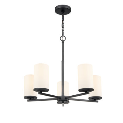 Verlana 24" 5-Light Chandelier - Matte Black