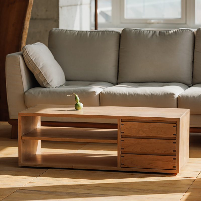Table de bout en bois de cerisier massif