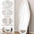 63" X 24" Full Body Mirror, Flannel - Covered Frame, Irregular Wavy Style, Shatterproof Tempered Glass, For Corridor, Dressing Room, And Home Decor Standing Length Wrapped Design, Shatter Proof White-550785890