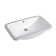 DROP Bath And Kitchen 23.6'' Ceramic Rectangular Bathroom Sink with Faucet and Overflow
