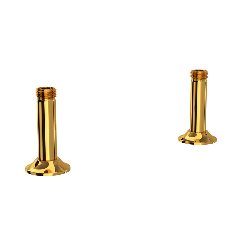 Georgian Era™ Straight Deck Unions for Bridge Faucet, Unlacquered Brass