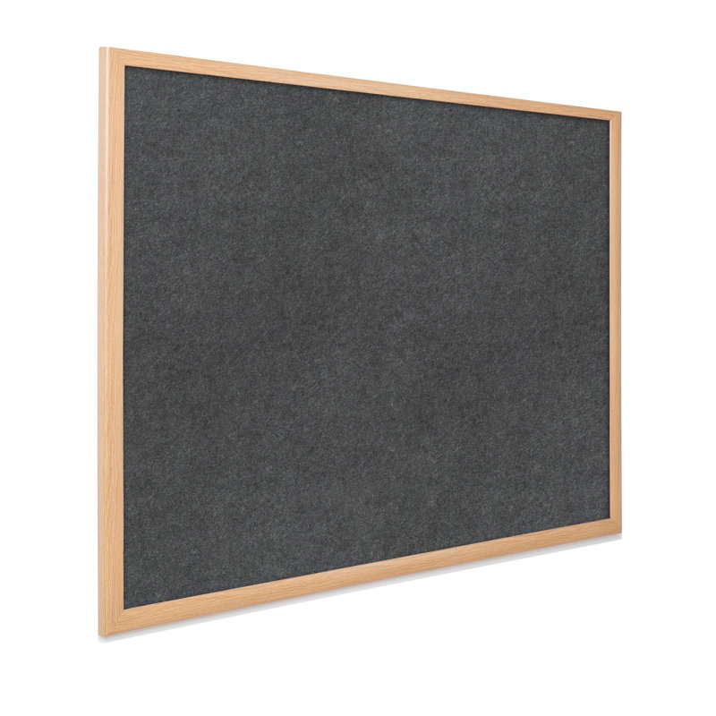 Wall Mounted Bulletin Board, 60cm H x 90cm W, Charcoal