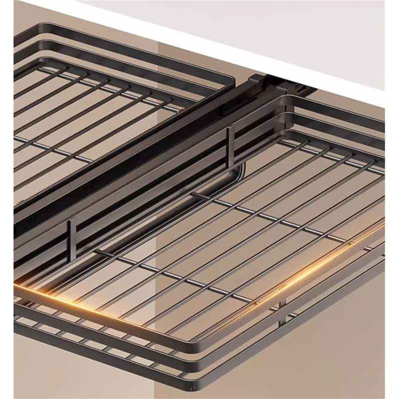 Porte-pantalons rétractable en aluminium, H 4,13 po x l 12,2 po x P 22 po